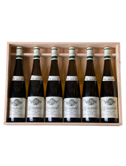 pack 6 botellas monopole clásico añadas 2014, 2015, 2016, 2017, 2018, 2019
